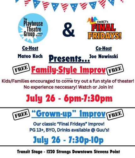 Family Style Improve with Final Fridays on July 26th